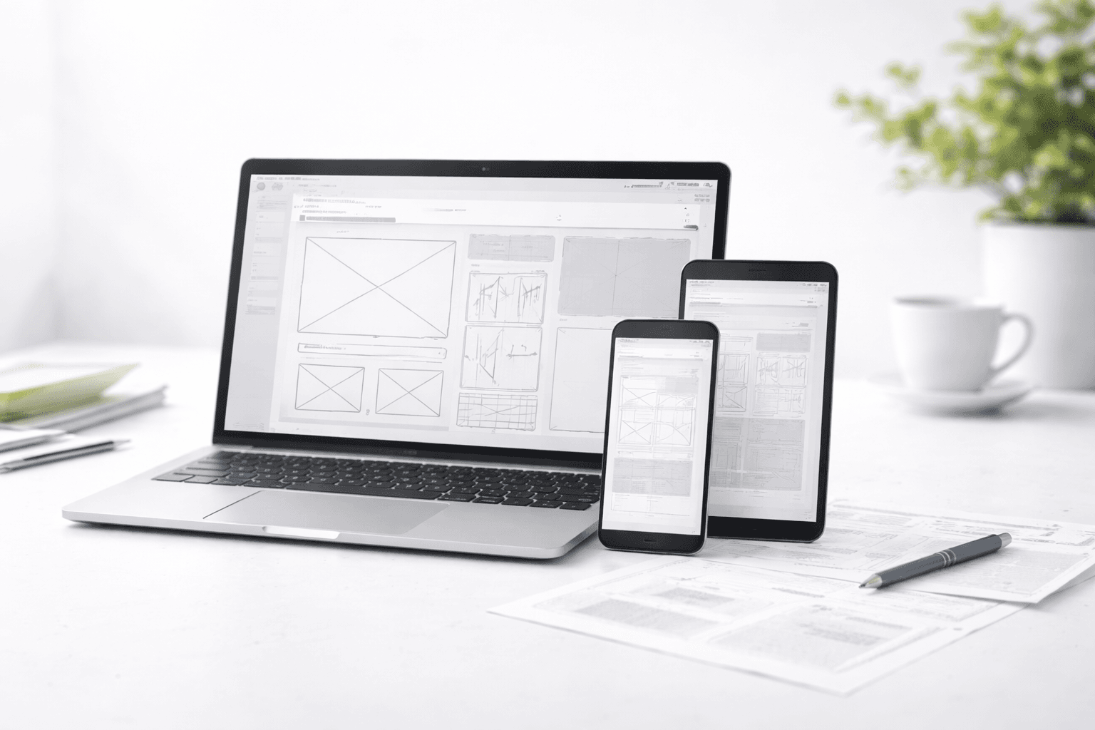 Responsivt Design Detaljer - Professionel service illustration